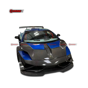 Car Body Kit for Lamborghini Gallardo LP550 LP560 Half Carbon Fiber ST Style Front Bumper <b>Engine</b> <b>Hood</b> Bodykit 2008-2012 - Product Image 5