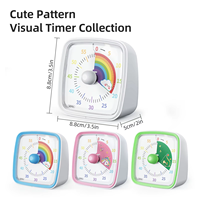 Portable facile à utiliser batterie led lumière compte à rebours de 60 secondes minuterie visuelle pour enfant étudiant enfant