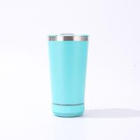 Tasses à café de voyage anti-fuite en gros, tasse musicale intelligente avec décapsuleur, gobelet isotherme en acier inoxydable à double paroi pour les voyages et les fêtes