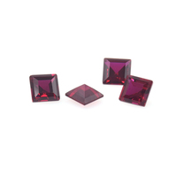 Laboratoire spacieux créé des pierres précieuses en vrac synthétiques 8 # corindon rubis carré étape coupe laboratoire pierres précieuses rubis cultivées