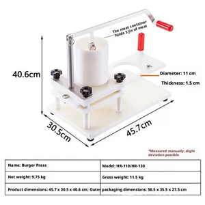 Presse à tourtes manuelle antiadhésive réutilisable pour usage domestique et professionnel, capacité 1,5 kg, outil de cuisine - Product Image 3