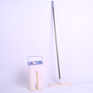 Cubo de fregona con sistema de centrifugado y fregona plana mágica, para uso en seco y húmedo, herramientas de limpieza para el hogar y la cocina, con paño de microfibra de repuesto - Product Image 6