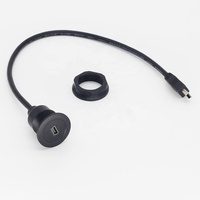 Câble d'extension de données Mini-B mâle vers femelle pour montage sur panneau USB mini avec verrouillage de fil