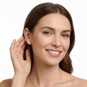 18K Gold Unique Lab Diamond Earrings IGI Certified Round Cut Diamond Earrings D-F VVS-VS Custom design Custom Diamond Wholesale - Product Image 3