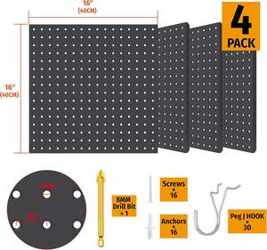 Organizador de Oficina Multifuncional de Pared, Rectangular, de Hierro, Color Negro, Marca OEM - Product Image 6