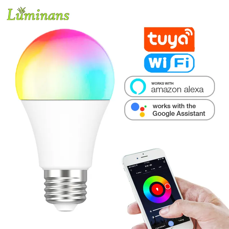 Wifi RGB Smart Led Light Bulb E27 Work with Alexa/Google Home 220V Dimmable Timer Function Magic 9W LED Lighting Bulb For Indoor
