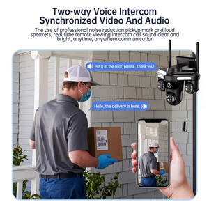 Nouvelle caméra panoramique à trois écrans, vision nocturne couleur, 15MP haute définition, WiFi 4G, étanche <span class=keywords><strong>IP67</strong></span>, prise en charge de la carte mémoire CMOS - Product Image 4