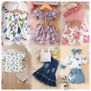Venta al por mayor de ropa para niños de moda mixta, ropa informal con estampado de dibujos animados para niños de verano, envío aleatorio - Product Image 5
