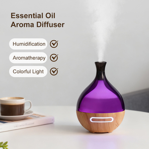 Humidificador ultrasónico con diseño de jarrón, 7 luces LED, difusor de aromaterapia con niebla fría y aceites esenciales <span class=keywords><strong>para</strong></span> el hogar y la oficina - Product Image 2