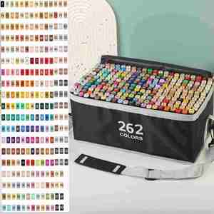 Coffret de 80 marqueurs d'art à alcool à double pointe, effaçables, non toxiques, permanents, pour dessin et croquis, pour artistes, adultes et enfants - Product Image 2