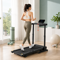 Caminadora Plegable K-FIT GSTK-4000 con 3 Niveles de Inclinación, 12KMH, Motor de 2HP, Música Bluetooth, Sensor de Pulso y Pantalla LED para Ejercicio en Casa