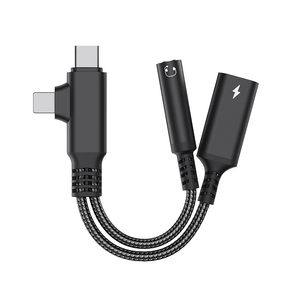 S21/S20 울트라 휴대폰용 DC 출력 USB C 허브가 있는 Type-C 3.5MM 오디오 전원 공급 장치 어댑터 - Product Image 1