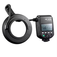 Flash annulaire macro Godox MF-R76 à LED alimenté par batterie, lumière annulaire 5000K pour appareils photo reflex numériques Canon, Sony et autres marques