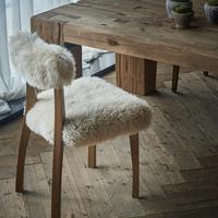 Chaise unique moderne de dîner de pièce de chêne de meubles fabriqués à la main d'intérieur en bois solide naturel avec le cuir synthétique