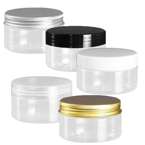 Frascos Cosméticos de Plástico Transparente con Tapa de Rosca Redonda de Aluminio, Material PP, 4oz 5oz 8oz 10oz 12oz 16oz, Boca Ancha - Product Image 1