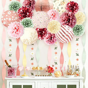 Ensemble <span class=keywords><strong>de</strong></span> lanternes en <span class=keywords><strong>papier</strong></span> <span class=keywords><strong>de</strong></span> racine <span class=keywords><strong>de</strong></span> lotus rose pour la décoration <span class=keywords><strong>de</strong></span> Noël/Saint-Valentin, vente en gros - Product Image 1