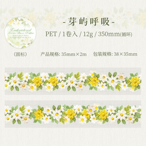 1 rouleau de ruban brodé de fleurs de rêve série de ruban PET manuel de collage décoratif pour bricolage - Product Image 6
