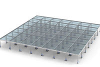Scène de danse portable pour mariage, montage facile, directement de l'usine, avec matériau en alliage d'aluminium et verre transparent
