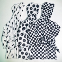 KERUI Vente chaude Peignoir 100% coton pour adultes et enfants Élégant long peignoir en nid d'abeille pour femme avec logo brodé Robe de longueur genou
