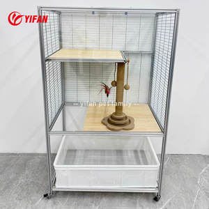 คอกสุนัขโลหะขนาดใหญ่สำหรับสุนัขคอกสุนัขของเล่นกลางแจ้งในร่มกรงสัตว์เลี้ยงกรงสุนัขอลูมิเนียม - Product Image 4