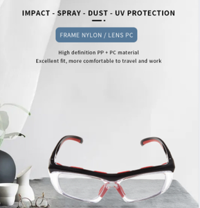 Bán Buôn trong suốt PC khung kính an toàn <span class=keywords><strong>UV</strong></span> bằng chứng thể thao cưỡi kính bảo vệ Trọng lượng nhẹ kính mắt cho an toàn - Product Image 4