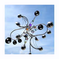 Figurine de jardin moderne abstraite en acier inoxydable, Art scientifique, abstrait, avec mouvement perpétuel, Sculpture, prix en gros
