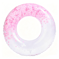 Bouée de natation gonflable unisexe pour adulte, rose, à paillettes, épaissie, en forme d'étoile à cinq branches, à porter sous les aisselles