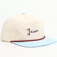 Nylon pet met twee kleuren, platte klep, ongestructureerd, vintage, snapback sluiting voor buiten