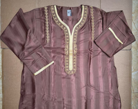 Offres Spéciales Longues Manches Thobe Musulman Style Marocain pour Homme Abaya Vêtements Hommes