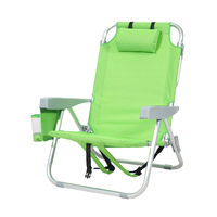 Sac à dos pliable chaise de plage chaise longue de plage en plein air inclinable chaises de plage pliables à siège bas