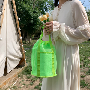 Lightweight Foldable <b>Travel</b> <b>Toiletry</b> <b>Bag</b> with Dual Handles Mesh Drawstring Tote <b>Bag</b> - Product Image 1