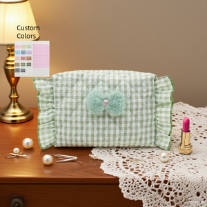 Sacs de maquillage de voyage de luxe pour femmes rangement pliant sac cosmétique beauté marque privée blanc en gros - Product Image 6