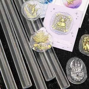 Bâton de colle haute transparence, diamètre 1,1 cm, longueur 27 cm, séchage rapide, pour estampage, sceau de cire, cartes - Product Image 1
