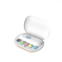 Lime à ongles électrique portable pour bébé avec 5 têtes de ponçage, moteur silencieux et lumière LED pour le soin des ongles des nourrissons