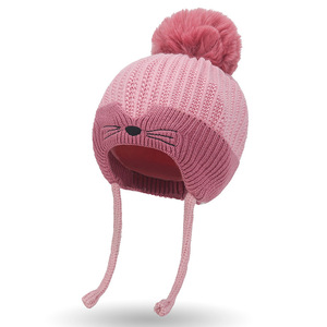 2412 năm màu nóng bán mùa đông dễ thương phim hoạt hình trẻ em giữ ấm Beanies tùy chỉnh - Product Image 2