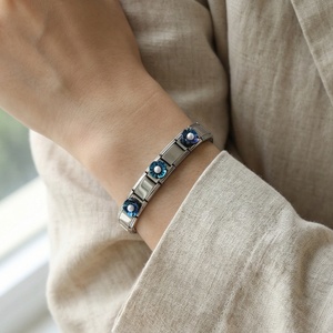 Wholesale Italian Charm Bracelets Cute Flower Charms Bracelet Fashion 9mm Stainless Steel Bracelet DIY <b>Jewelry</b> Making Gifts - Product Image 2