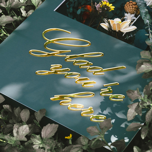 Señal de bienvenida de boda, arreglo de compromiso de cumpleaños, señal de guía, caja de flores tridimensional simple, Fondo de PVC - Product Image 4