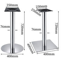 Bases de table or luxe chrome moderne rond tulipe bar café salle à manger métal acier inoxydable Table meubles pieds pour table