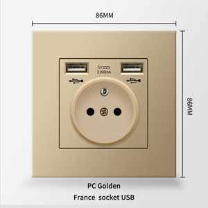 ปลั๊กไฟฝรั่งเศสแบบมีพอร์ต USB 5V 2100mA สีขาว ขนาด 86 มม. สไตล์มินิมอล รองรับ Wi-Fi กระจกนิรภัย ควบคุมผ่านแอป Smart Life - Product Image 5