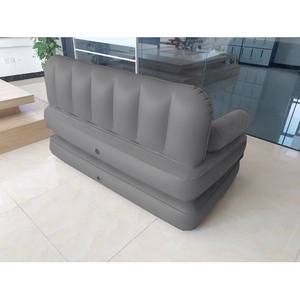 Canapé-lit gonflable moderne 3-en-1 en PVC floqué, portable et écologique, pliable, pour usage intérieur et extérieur, conçu pour la chambre à coucher - Product Image 2