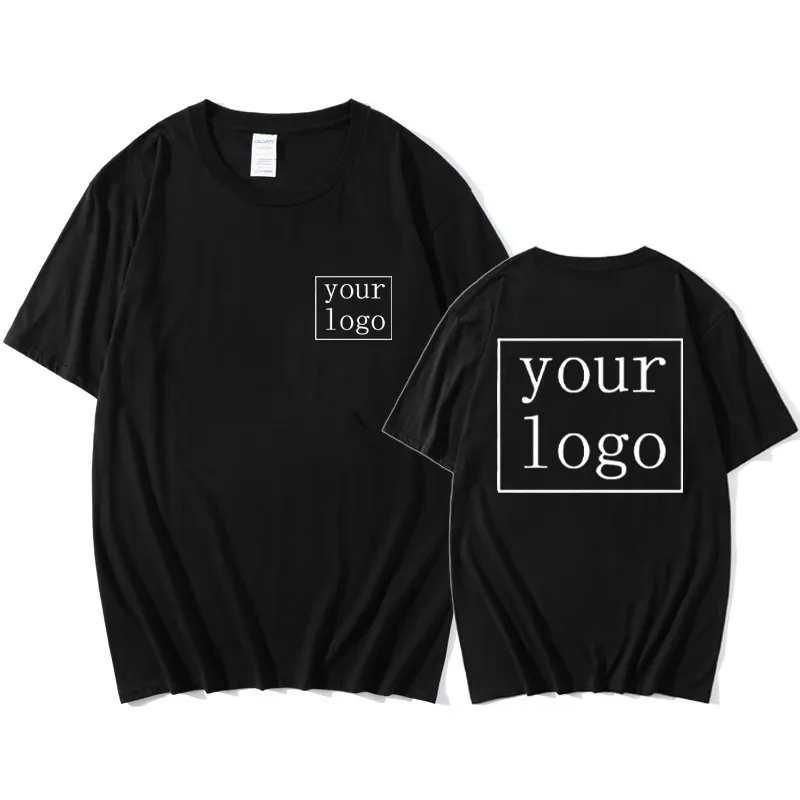 Eu Size Custom T-Shirt Maken Uw Logo Tekst Mannen Vrouwen Print Mode Originele Diy Design Geschenken Tshirt Op Maat T-T-Shirt