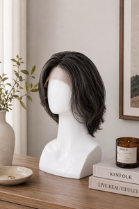 Perruques Lace Front en <span class=keywords><strong>Cheveux</strong></span> Humains Faith Salt and Pepper, Perruque 4x4 Skin Top pour Femmes, Postiches en <span class=keywords><strong>Cheveux</strong></span> Remy Soyeux pour un Volume Mature - Product Image 6