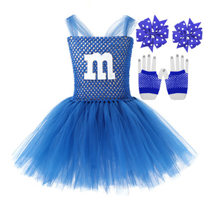Gaun Tulle kacang permen <span class=keywords><strong>coklat</strong></span> untuk anak-anak rok Anime kartun anak perempuan pakaian pertunjukan pakaian untuk Halloween - Product Image 6