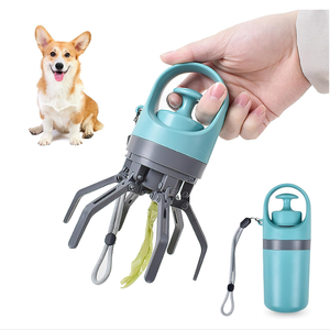 Cuillère à crottes sanitaire pour animaux de compagnie facile à ramasser avec support de sac à crottes Cuillère à crottes portable pour grands chiens Cueilleur de déchets personnalisé