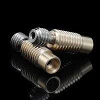 3DSWAY Pièces d'imprimante 3D : Bouchon thermique bimétallique en alliage de titane et laiton, entièrement métallique, avec filetage M6, pour E3D V6 Hotend Ender 3