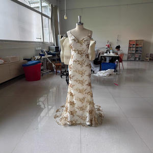 Custom Made Plus Size Bandagem Backless Vestido De Noite Festa Sexy Longo Baile Vestido De Lantejoula - Product Image 3