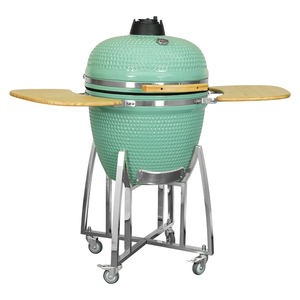 <span class=keywords><strong>SEB</strong></span> KAMADO/ Barbecue Kamado en céramique quatre-en-un bleu aqua de 23,5 pouces, grande surface de cuisson pour jardin et cour extérieure - Product Image 3