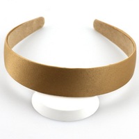 Serre-tête large en satin de 3 cm, couleur unie, accessoires de mode pour cheveux pour femmes, bandeau DIY