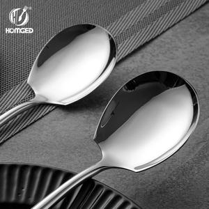 ช้อนเสิร์ฟสแตนเลสทันสมัย ด้ามยาว ชุบเงิน ขัดเงา ทนความร้อน ใช้กับเครื่องล้างจานได้ เหมาะสำหรับใช้ในบ้าน - Product Image 4