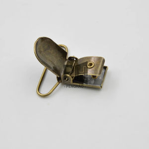 Attache-sucette en métal bronze, clip robuste, 15 20 25 30 35 mm, clips pour bretelles, <span class=keywords><strong>porte</strong></span>-bavoir, clips pour bretelles en laiton antique - Product Image 5